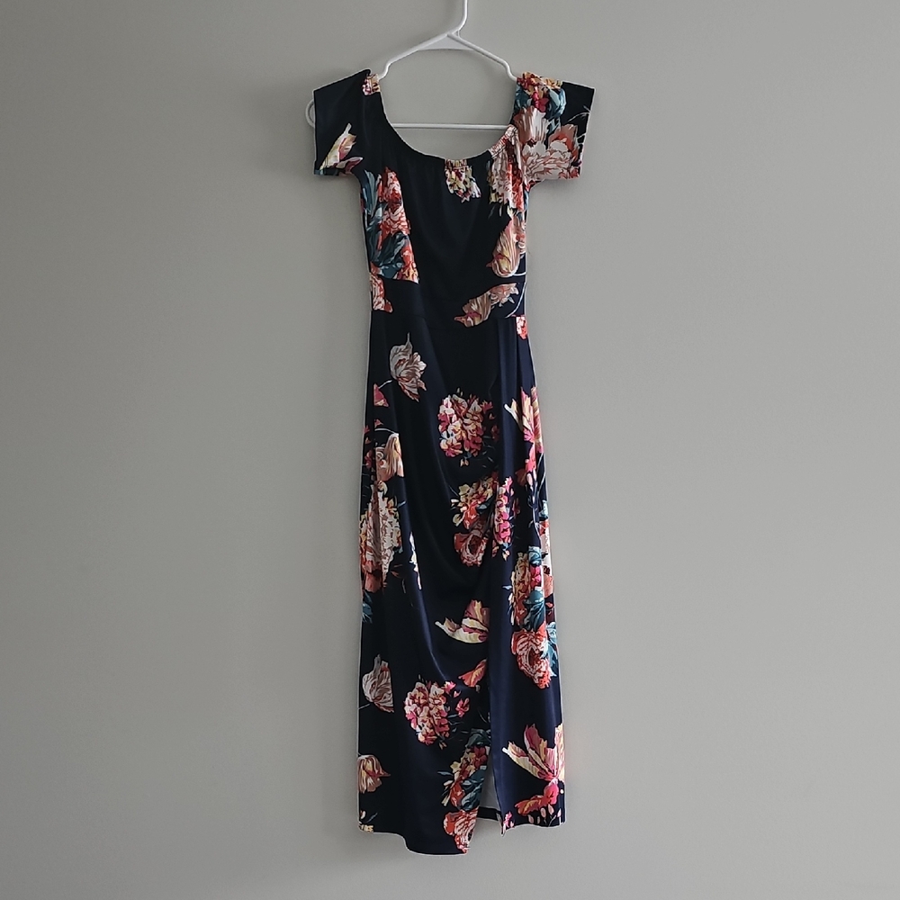 Floral Black Dress